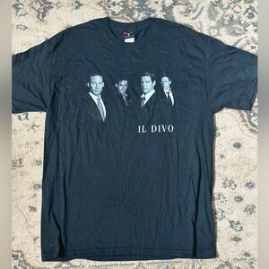 Hanes Black Short Sleeve Tee with Il Divo Design